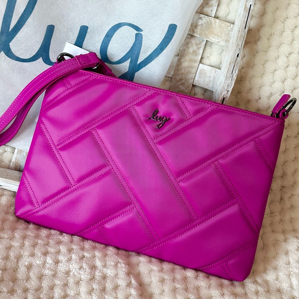 New Lug Orchid satin luxe Crossbody Bag the waltz new with tags nwt